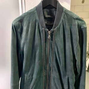 JOHN Varvatos Goatskin Suede Bomber Jacket. LIKE NEW!